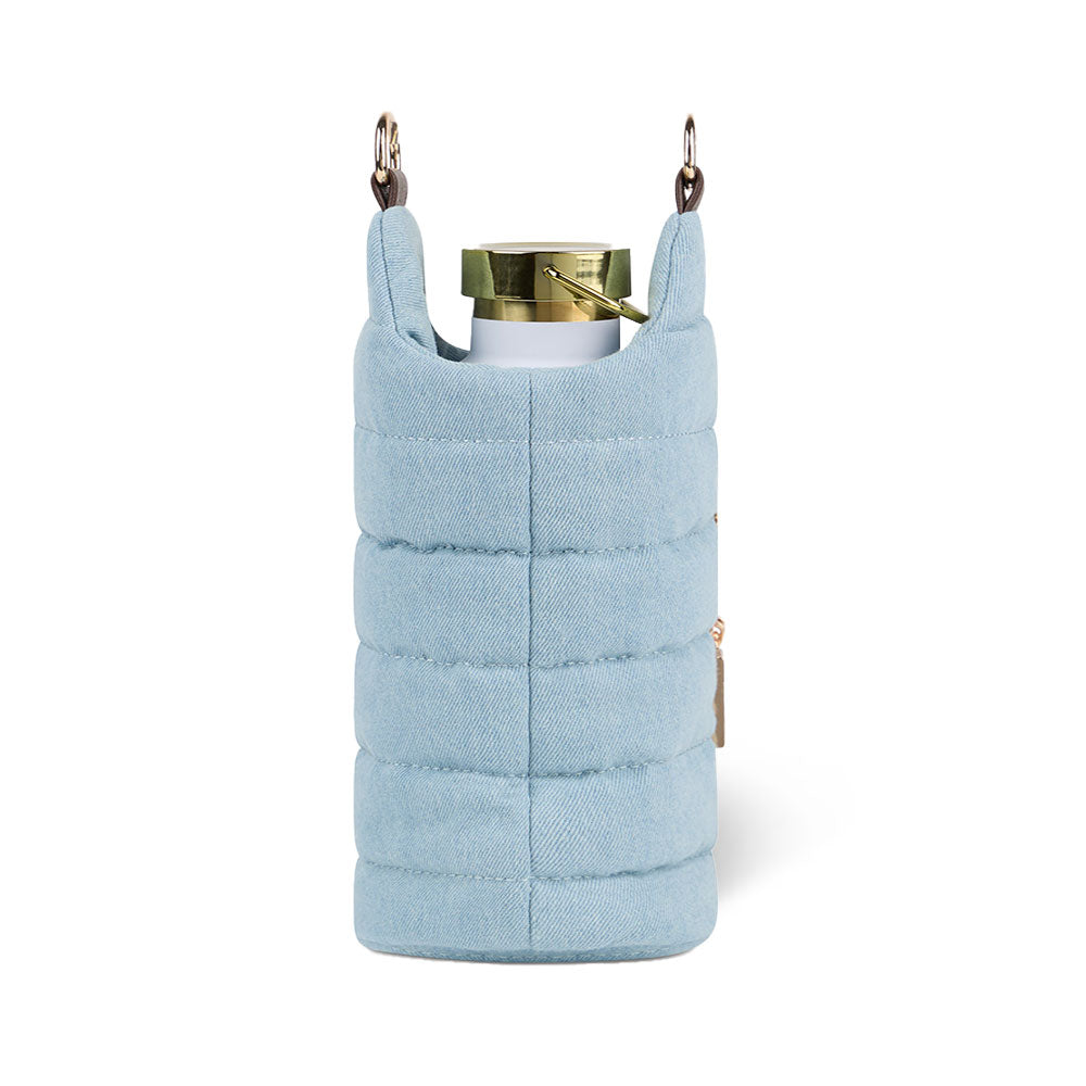 JUNE MARKET: Light Denim HydroBag® with Flag Embroidery by Wanderfull (Ships in 2-3 Weeks)