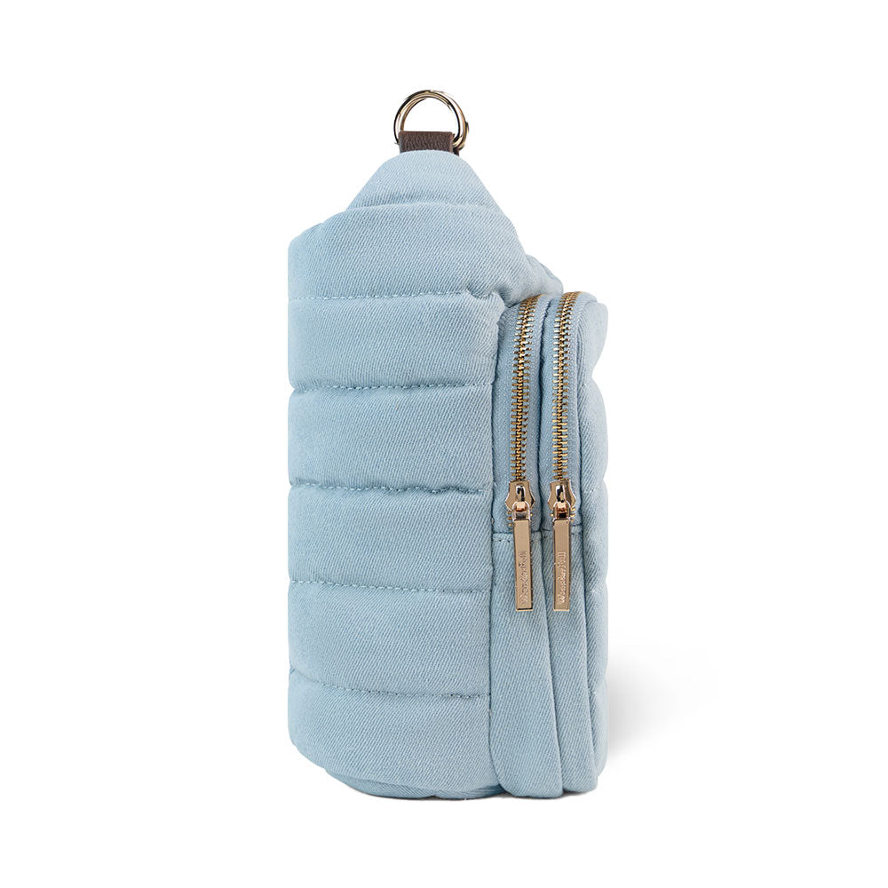 JUNE MARKET: Light Denim HydroBag® with Flag Embroidery by Wanderfull (Ships in 2-3 Weeks)