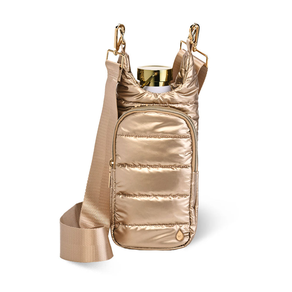 JUNE MARKET: Gold Shiny HydroBag® with Solid Matching Strap by Wanderfull (Ships in 2-3 Weeks)