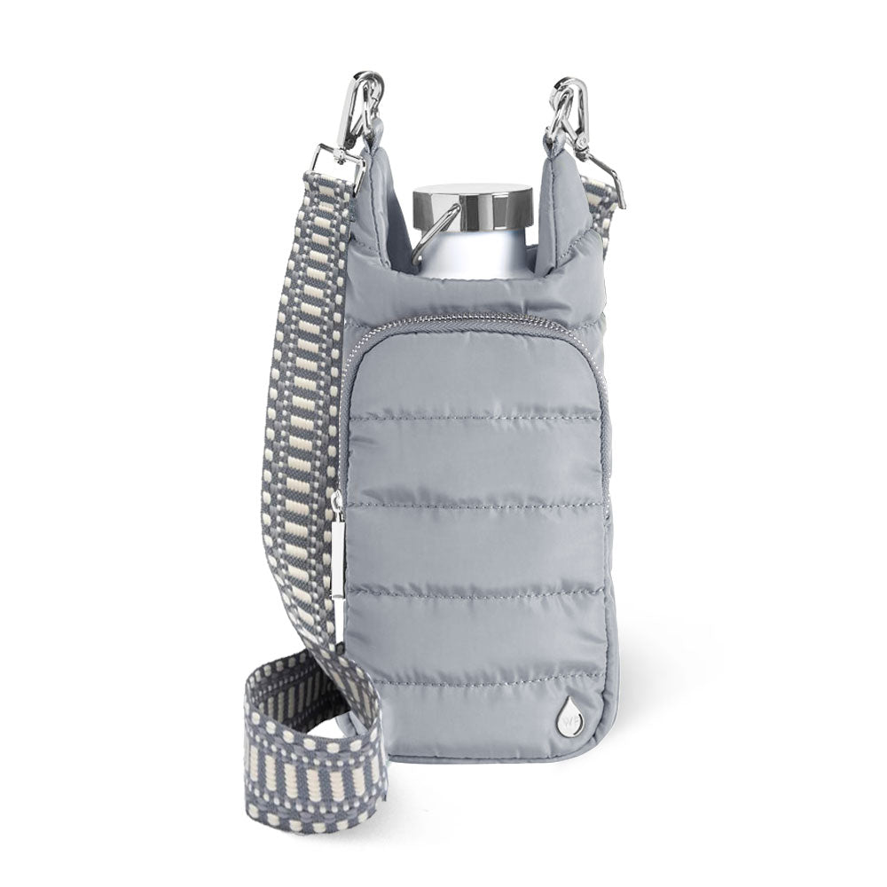 JUNE MARKET: Sky Gray HydroBag® Dark Gray Patterned Strap by Wanderfull (Ships in 2-3 Weeks)