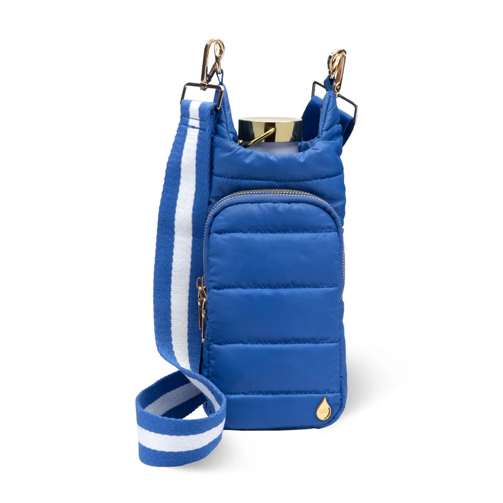 JUNE MARKET: Royal Blue HydroBag® with Blue & White Striped Strap by Wanderfull (Ships in 2-3 Weeks)