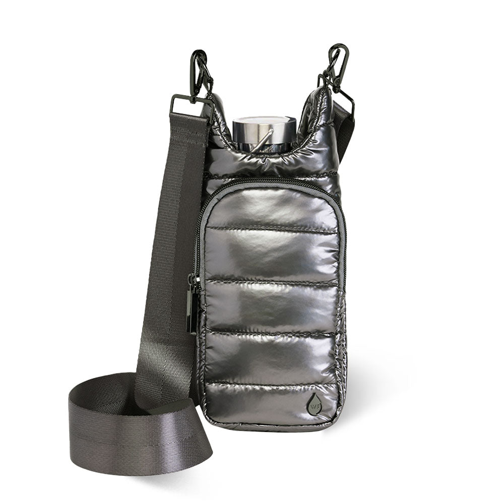 JUNE MARKET: Pewter Glossy HydroBag® with Solid Strap by Wanderfull (Ships in 2-3 Weeks)