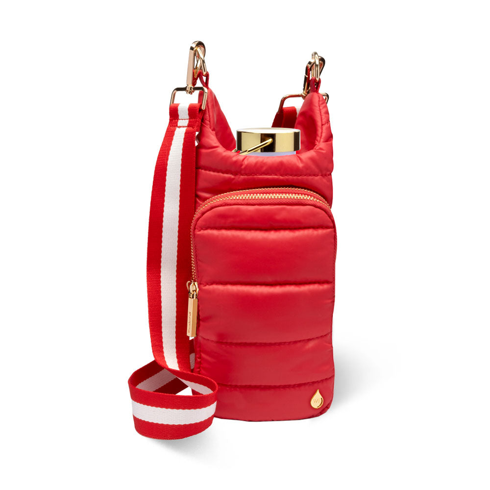 JUNE MARKET: Poppy Red HydroBag® with Red & White Striped Strap by Wanderfull (Ships in 2-3 Weeks)