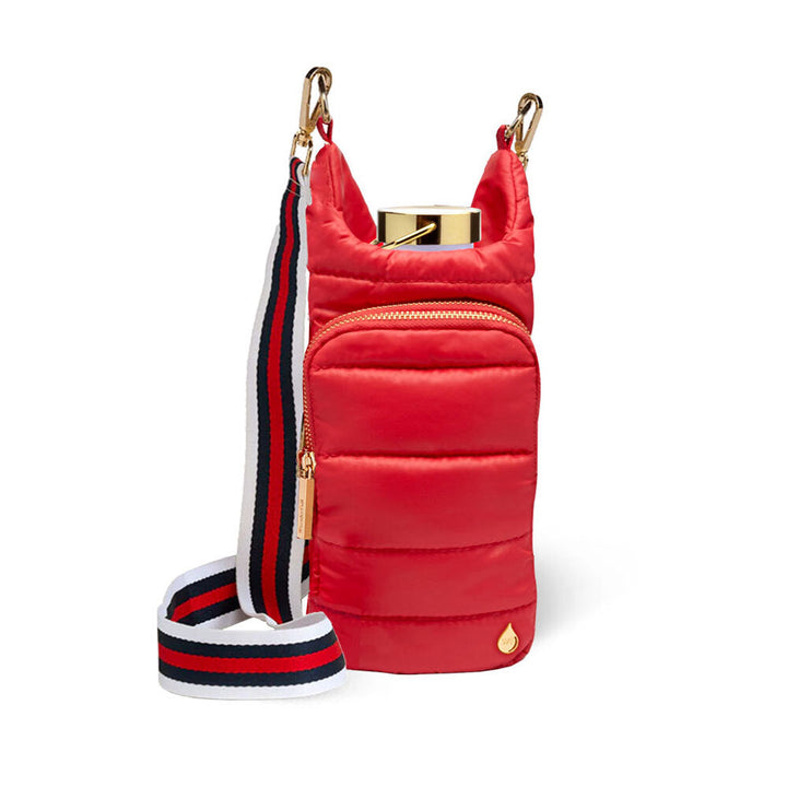 JUNE MARKET: Poppy Red HydroBag® with Red, White, Navy striped Strap by Wanderfull (Ships in 2-3 Weeks)