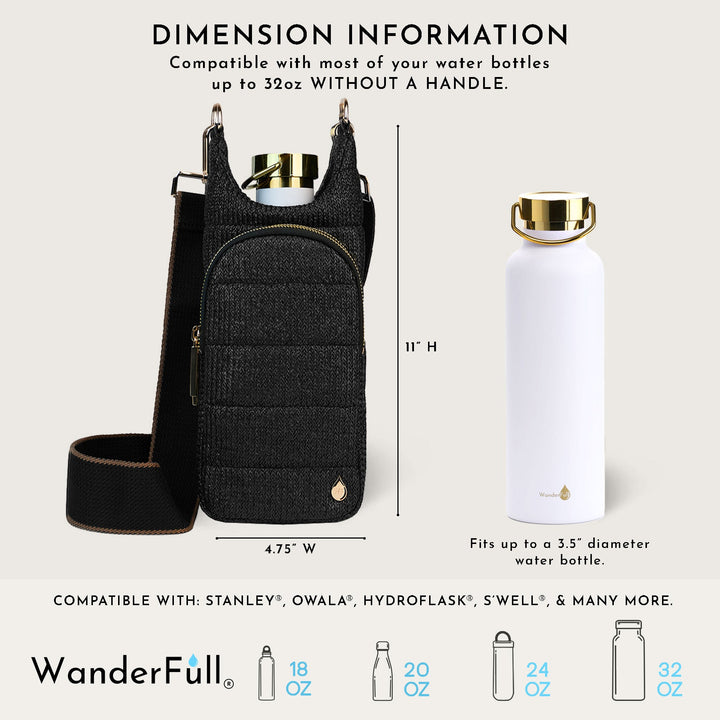 JUNE MARKET: Black Faux Raffia HydroBag® by Wanderfull (Ships in 2-3 Weeks)