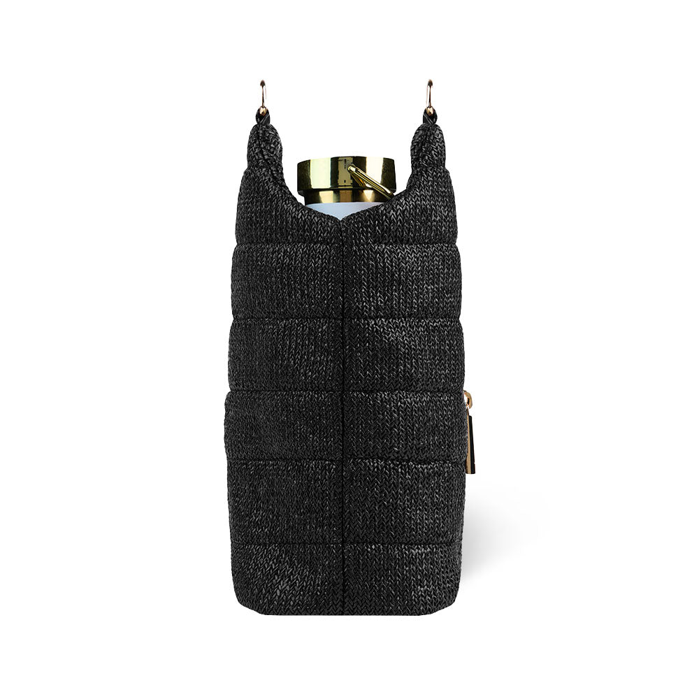 JUNE MARKET: Black Faux Raffia HydroBag® by Wanderfull (Ships in 2-3 Weeks)