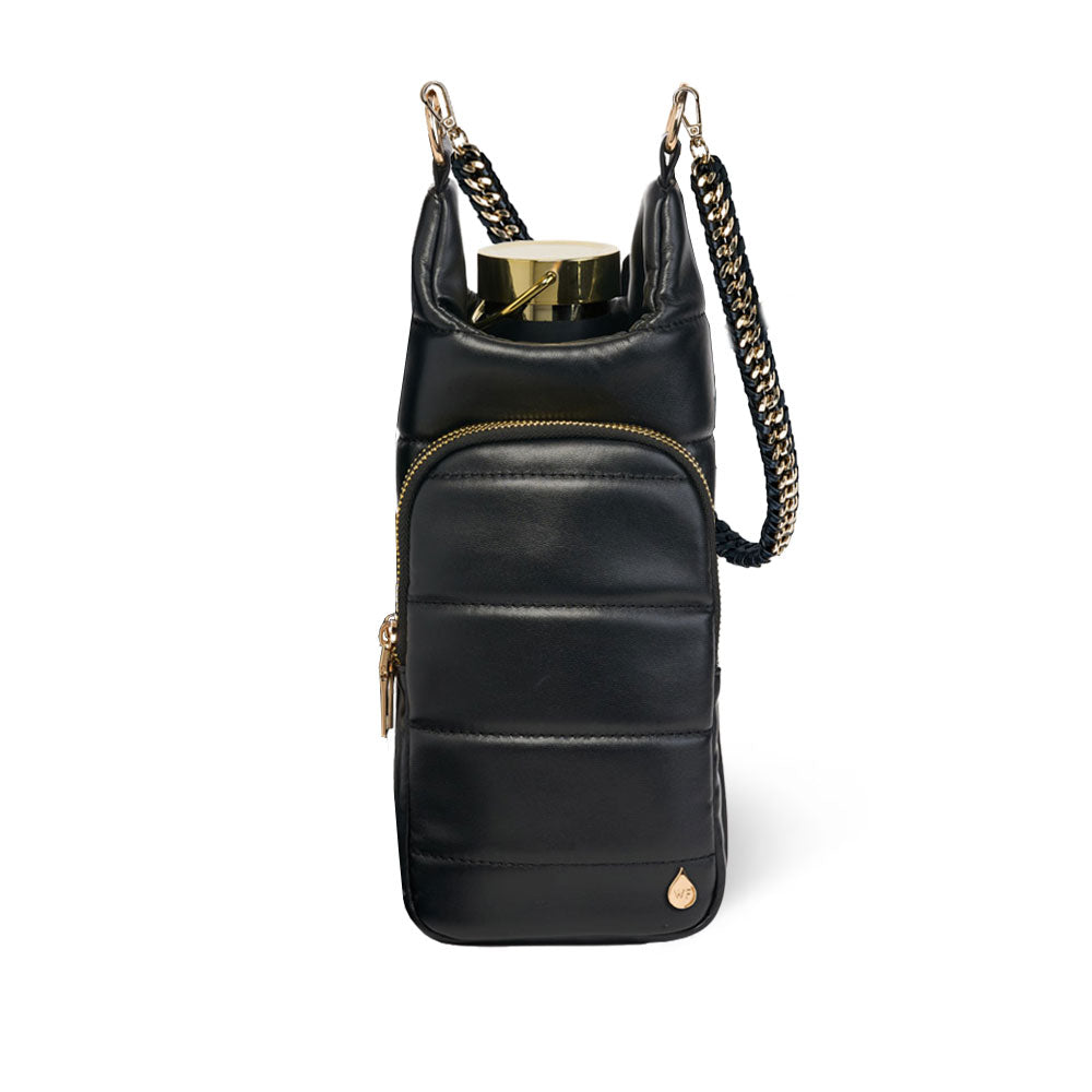 JUNE MARKET: Black Vegan Leather HydroBag® with Strap Bundle by Wanderfull (Ships in 2-3 Weeks)