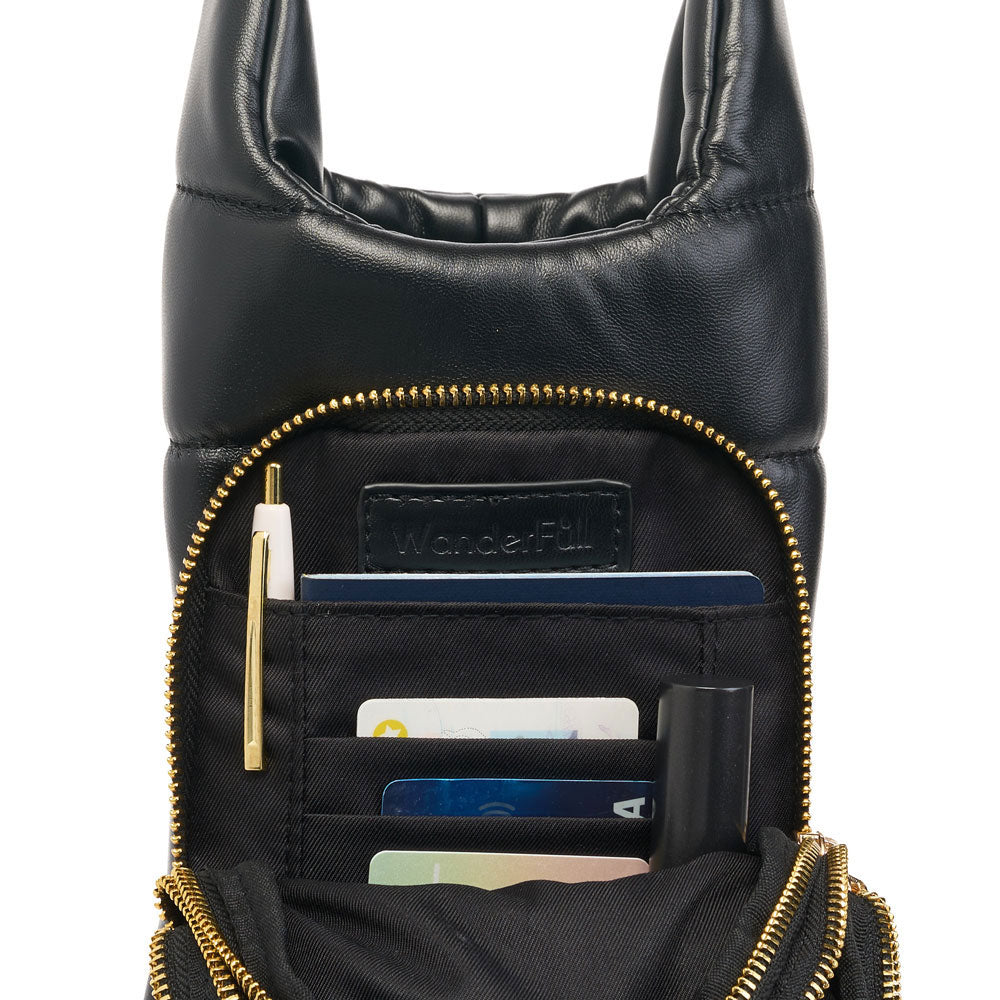 JUNE MARKET: Black Vegan Leather HydroBag® with Strap Bundle by Wanderfull (Ships in 2-3 Weeks)