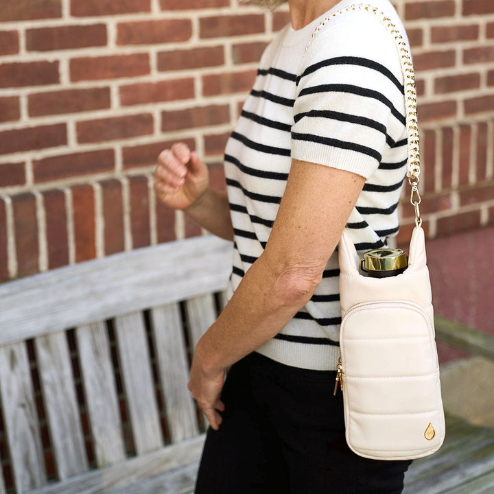 JUNE MARKET: Ivory Vegan Leather HydroBag® with Strap Bundle Oprah's Favorite Things by Wanderfull (Ships in 2-3 Weeks)