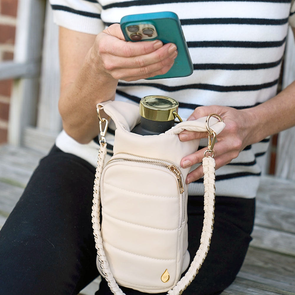 JUNE MARKET: Ivory Vegan Leather HydroBag® with Strap Bundle Oprah's Favorite Things by Wanderfull (Ships in 2-3 Weeks)