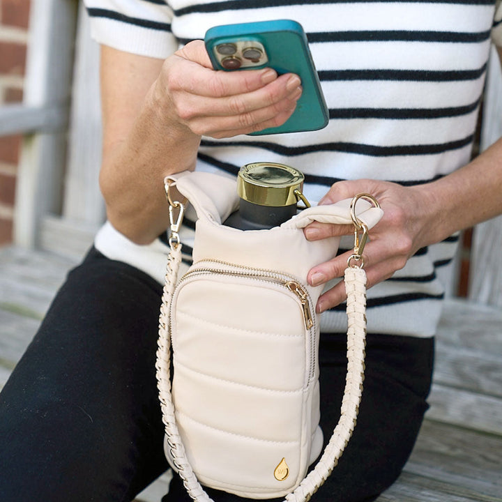 JUNE MARKET: Ivory Vegan Leather HydroBag® with Strap Bundle Oprah's Favorite Things by Wanderfull (Ships in 2-3 Weeks)