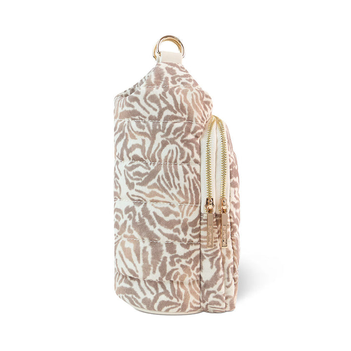 JUNE MARKET: Natural Zebra Print Linen HydroBag® by Wanderfull (Ships in 2-3 Weeks)