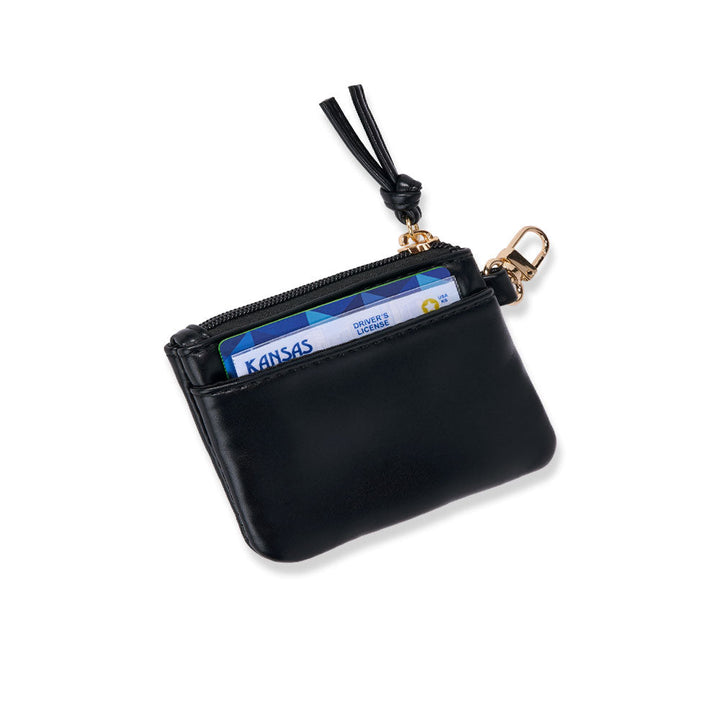 JUNE MARKET: Black Vegan Leather RFID Card Pouch by Wanderfull (Ships in 2-3 Weeks)