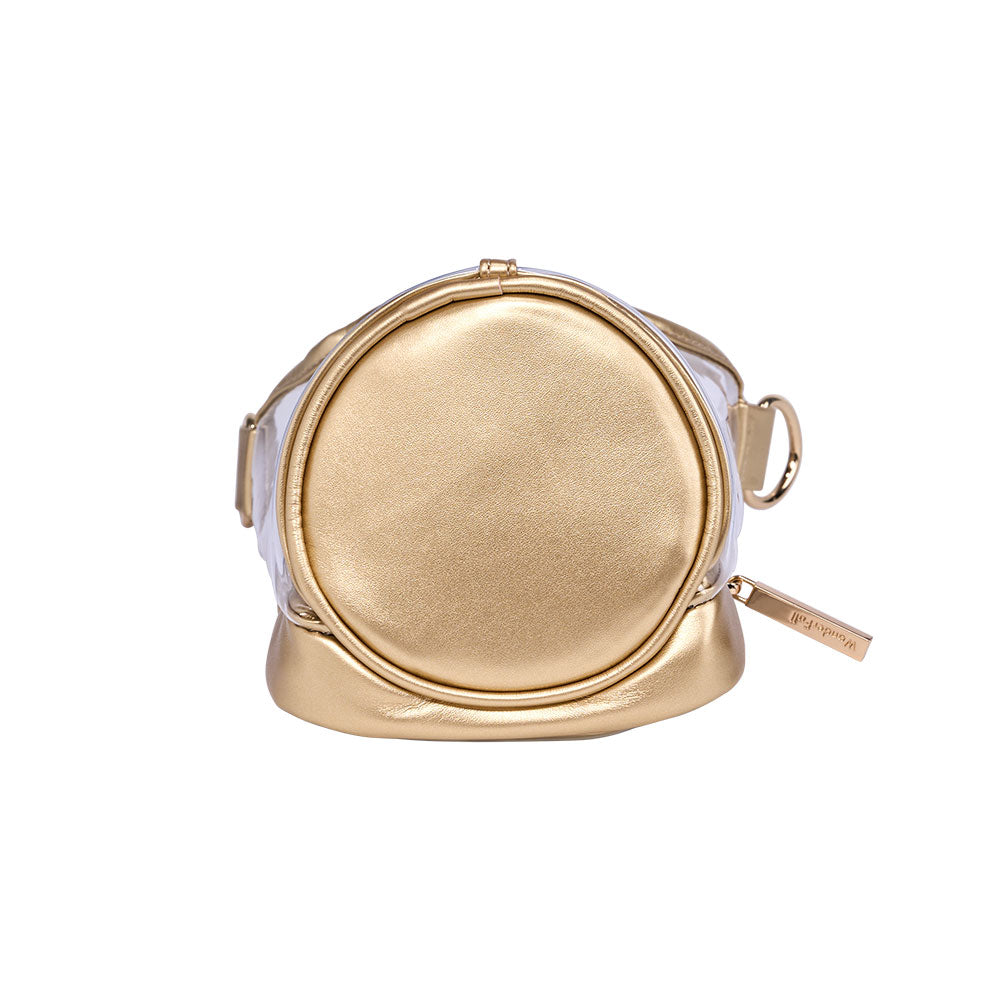 JUNE MARKET: Clear HydroBag® Stadium with Gold Trim and Matching RFID Pouch by Wanderfull (Ships in 2-3 Weeks)