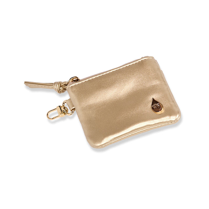 JUNE MARKET: Clear HydroBag® Stadium with Gold Trim and Matching RFID Pouch by Wanderfull (Ships in 2-3 Weeks)
