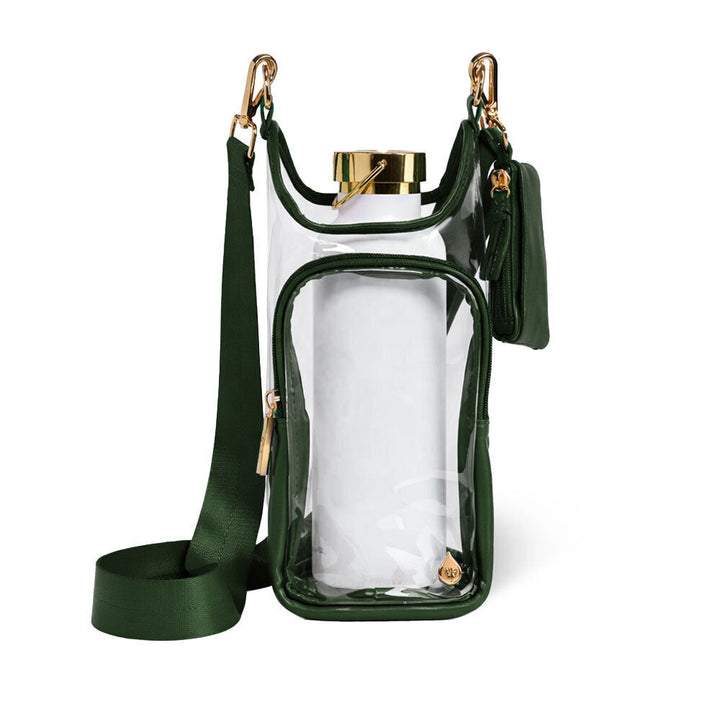 JUNE MARKET: Clear HydroBag® Stadium with Augusta Golf Green Trim and Matching RFID Pouch by Wanderfull (Ships in 2-3 Weeks)