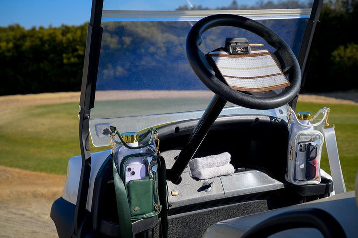 JUNE MARKET: Clear HydroBag® Stadium with Augusta Golf Green Trim and Matching RFID Pouch by Wanderfull (Ships in 2-3 Weeks)