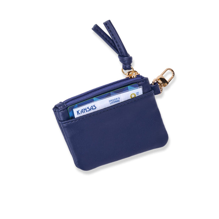 JUNE MARKET: Clear HydroBag® Stadium with Navy Trim and Matching RFID Pouch by Wanderfull (Ships in 2-3 Weeks)