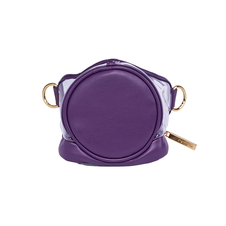 JUNE MARKET: Clear HydroBag® Stadium with Purple Trim and Matching RFID Pouch by Wanderfull (Ships in 2-3 Weeks)