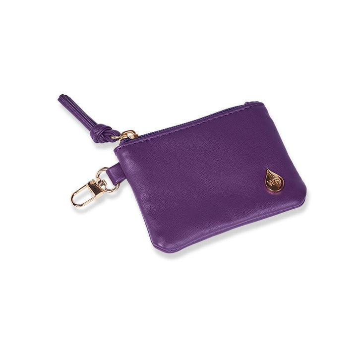JUNE MARKET: Clear HydroBag® Stadium with Purple Trim and Matching RFID Pouch by Wanderfull (Ships in 2-3 Weeks)