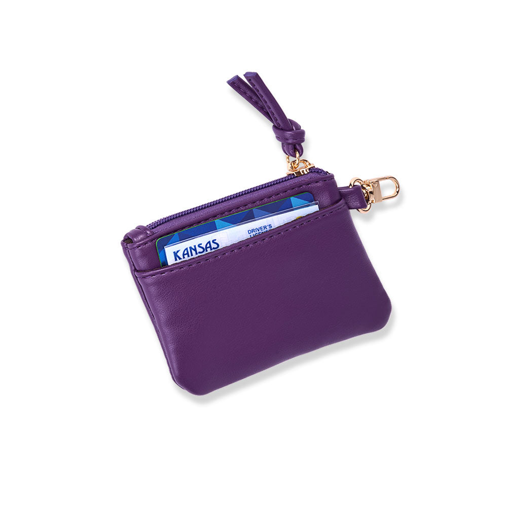 JUNE MARKET: Clear HydroBag® Stadium with Purple Trim and Matching RFID Pouch by Wanderfull (Ships in 2-3 Weeks)