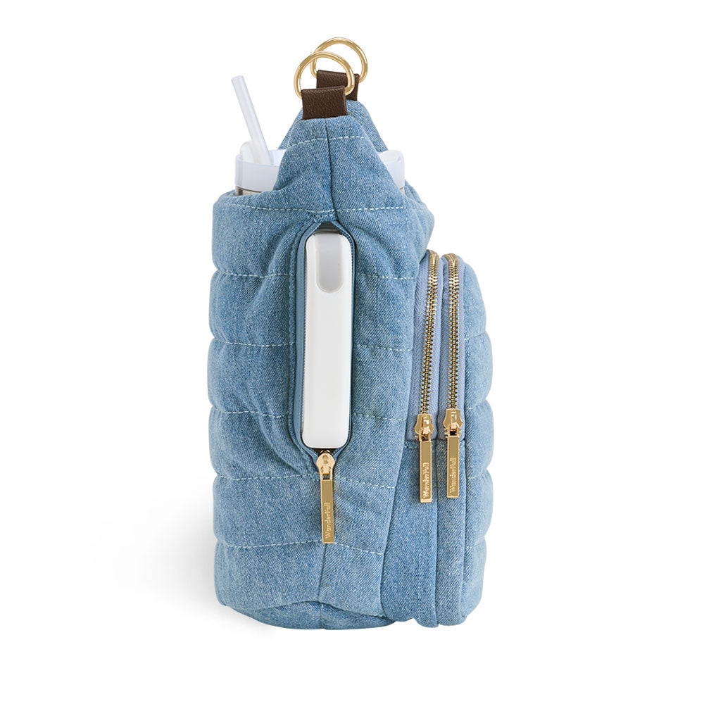 JUNE MARKET: HydroBag® HANDLE®- Light Denim with Gold Hardware by Wanderfull (Ships in 2-3 Weeks)