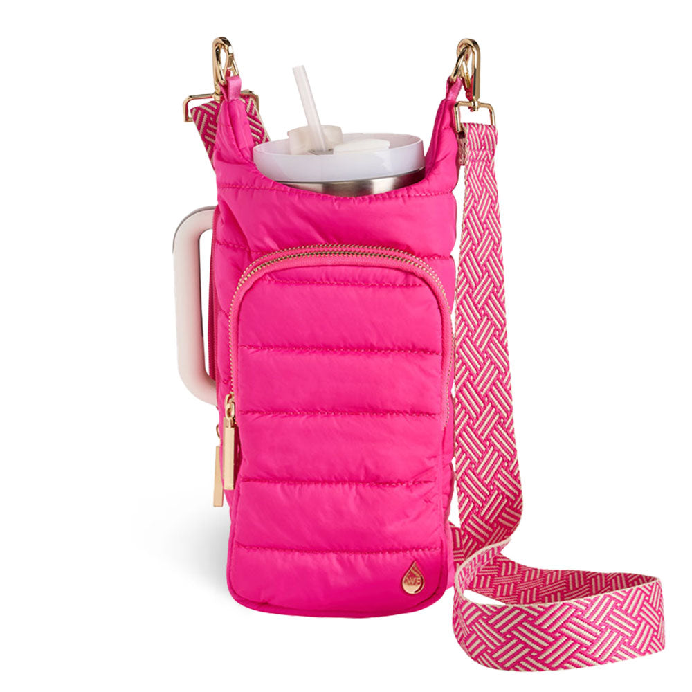 JUNE MARKET: Bright Pink HydroBag® Handle® with Pink and Cream Strap by Wanderfull (Ships in 2-3 Weeks)