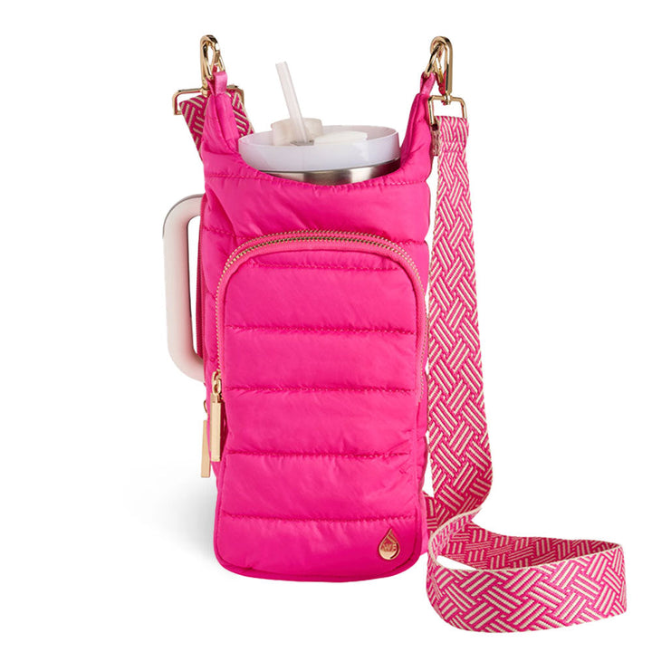 JUNE MARKET: Bright Pink HydroBag® Handle® with Pink and Cream Strap by Wanderfull (Ships in 2-3 Weeks)