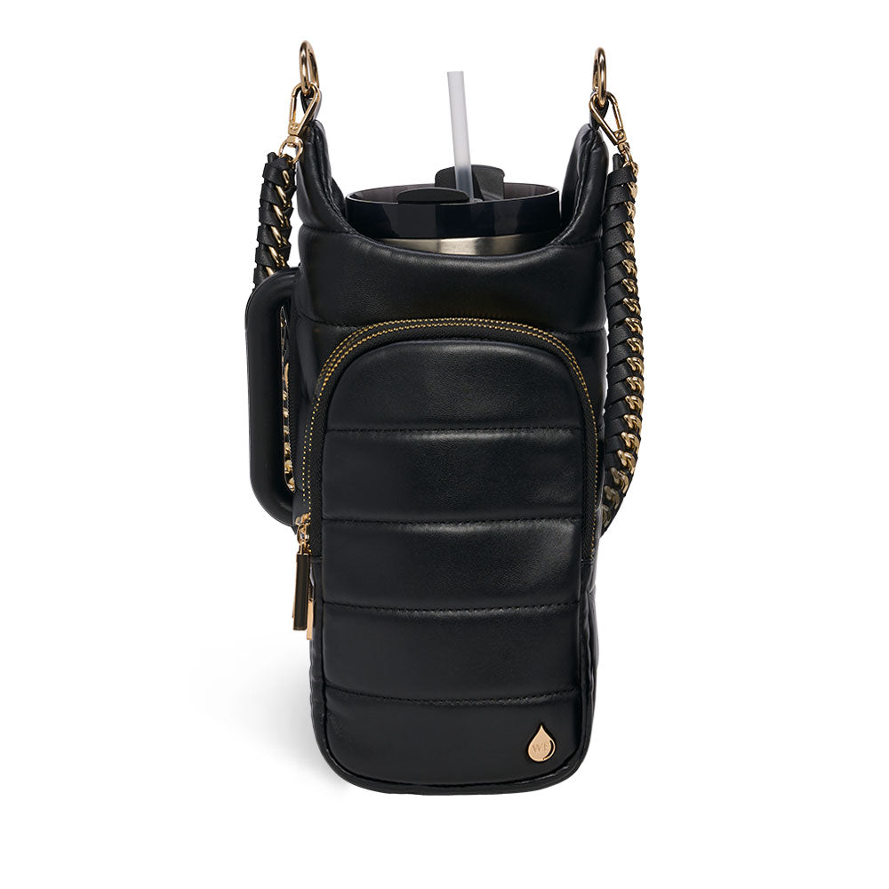 JUNE MARKET: HydroBag® HANDLE®- Black Vegan Leather with Strap Bundle by Wanderfull (Ships in 2-3 Weeks)