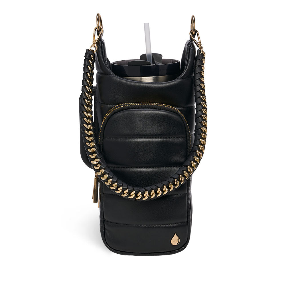 JUNE MARKET: HydroBag® HANDLE®- Black Vegan Leather with Strap Bundle by Wanderfull (Ships in 2-3 Weeks)