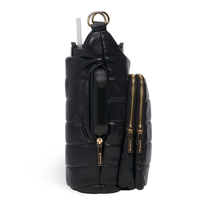 JUNE MARKET: HydroBag® HANDLE®- Black Vegan Leather with Strap Bundle by Wanderfull (Ships in 2-3 Weeks)