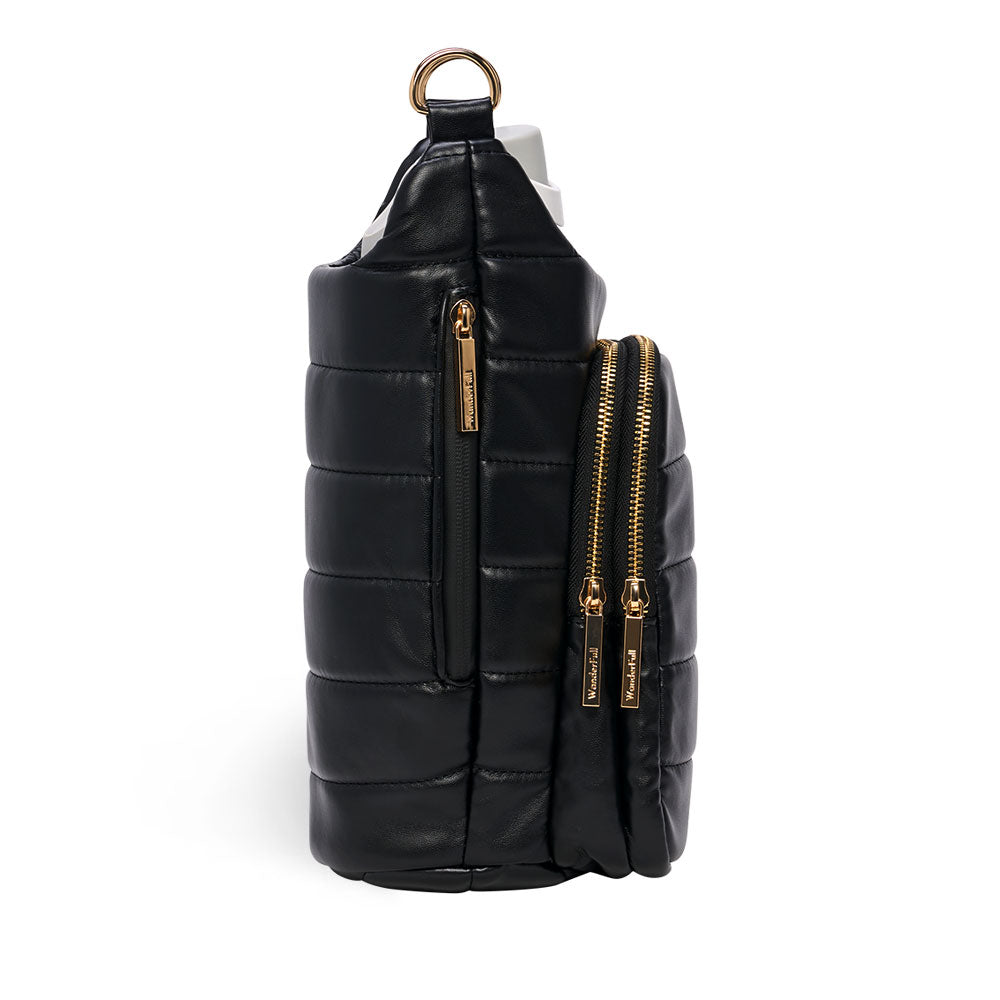 JUNE MARKET: HydroBag® HANDLE®- Black Vegan Leather with Strap Bundle by Wanderfull (Ships in 2-3 Weeks)