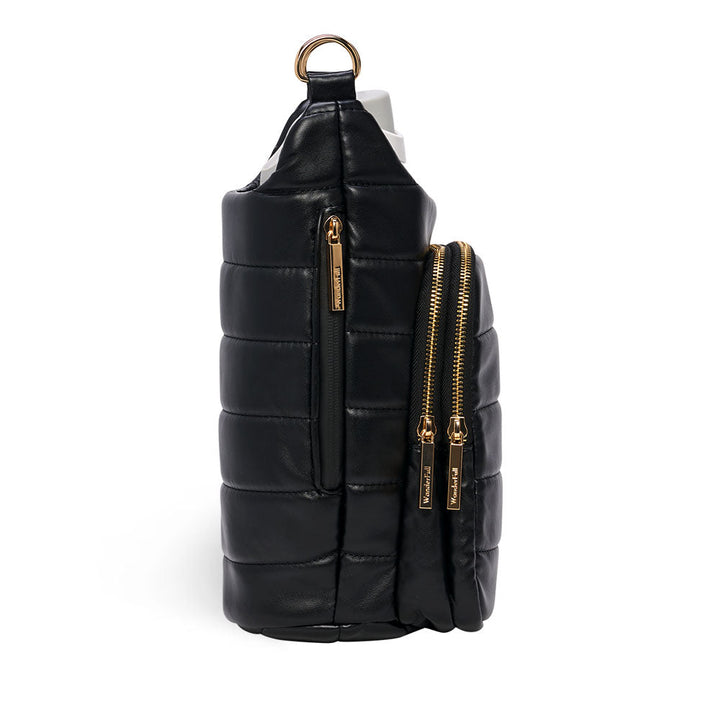JUNE MARKET: HydroBag® HANDLE®- Black Vegan Leather with Strap Bundle by Wanderfull (Ships in 2-3 Weeks)