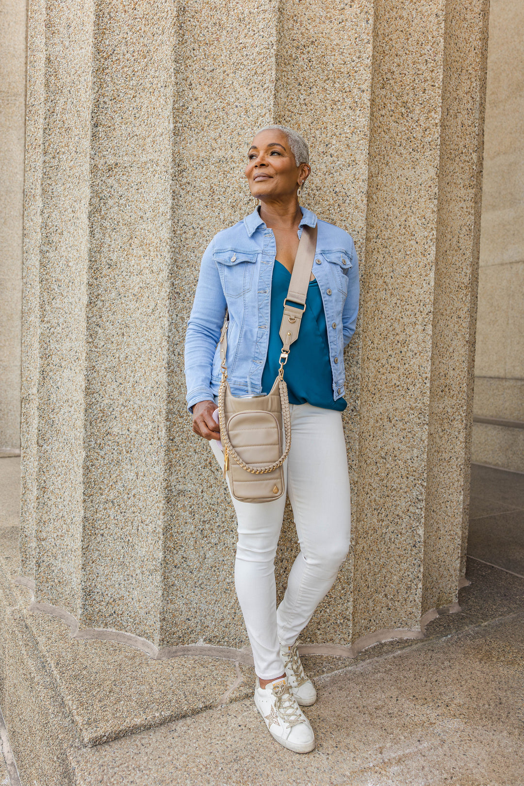 JUNE MARKET: HydroBag® HANDLE®- Taupe Vegan Leather with Strap Bundle by Wanderfull (Ships in 2-3 Weeks)