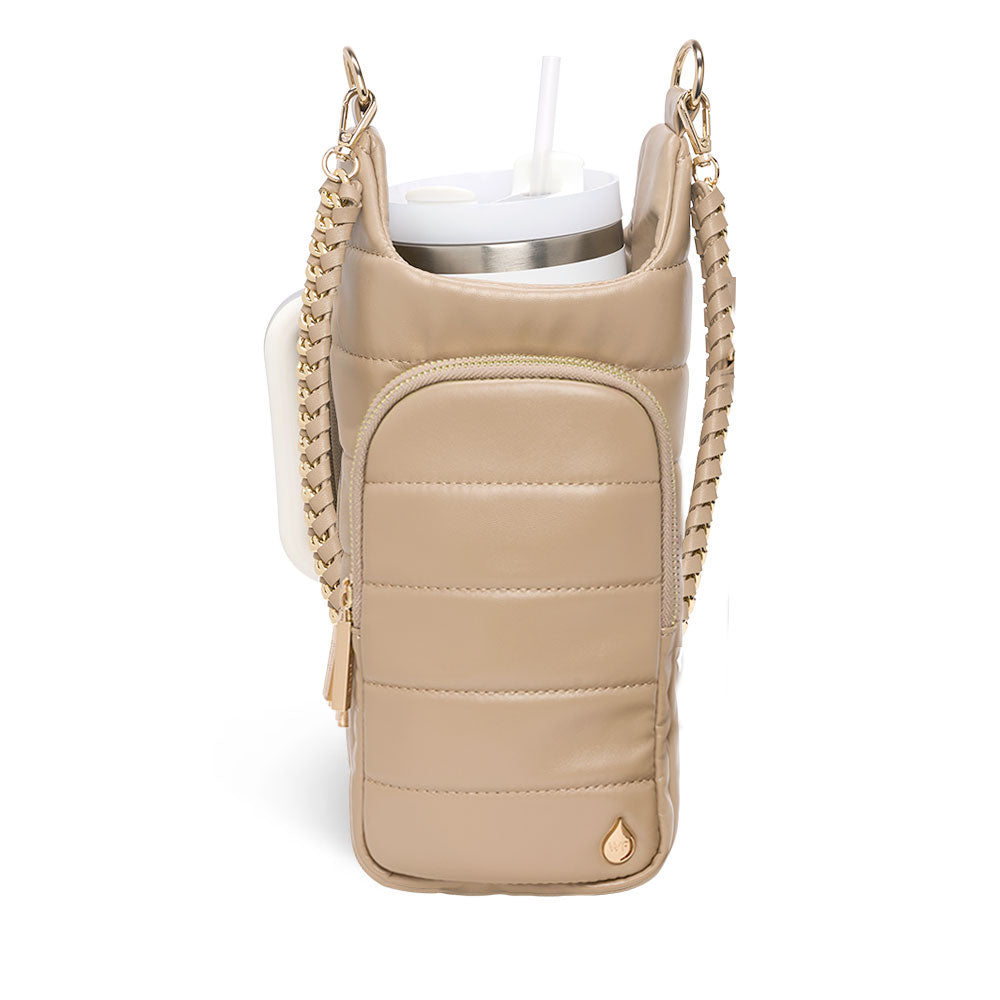 JUNE MARKET: HydroBag® HANDLE®- Taupe Vegan Leather with Strap Bundle by Wanderfull (Ships in 2-3 Weeks)