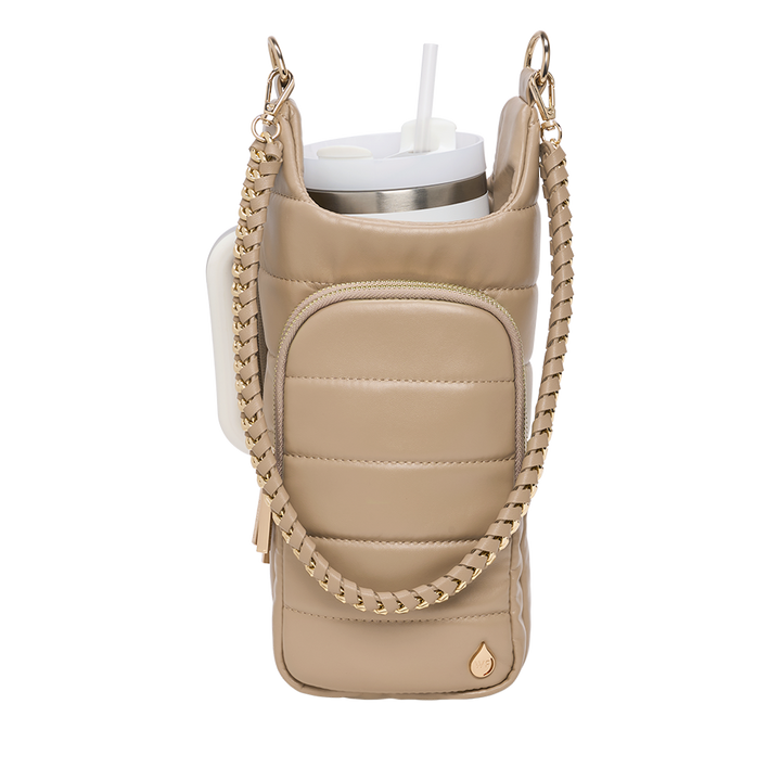 JUNE MARKET: HydroBag® HANDLE®- Taupe Vegan Leather with Strap Bundle by Wanderfull (Ships in 2-3 Weeks)