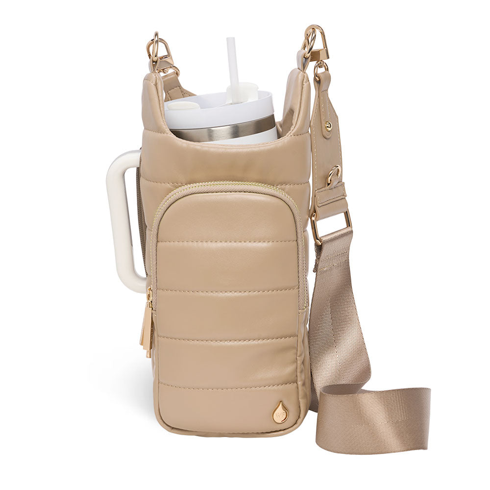 JUNE MARKET: HydroBag® HANDLE®- Taupe Vegan Leather with Strap Bundle by Wanderfull (Ships in 2-3 Weeks)