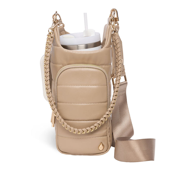 JUNE MARKET: HydroBag® HANDLE®- Taupe Vegan Leather with Strap Bundle by Wanderfull (Ships in 2-3 Weeks)