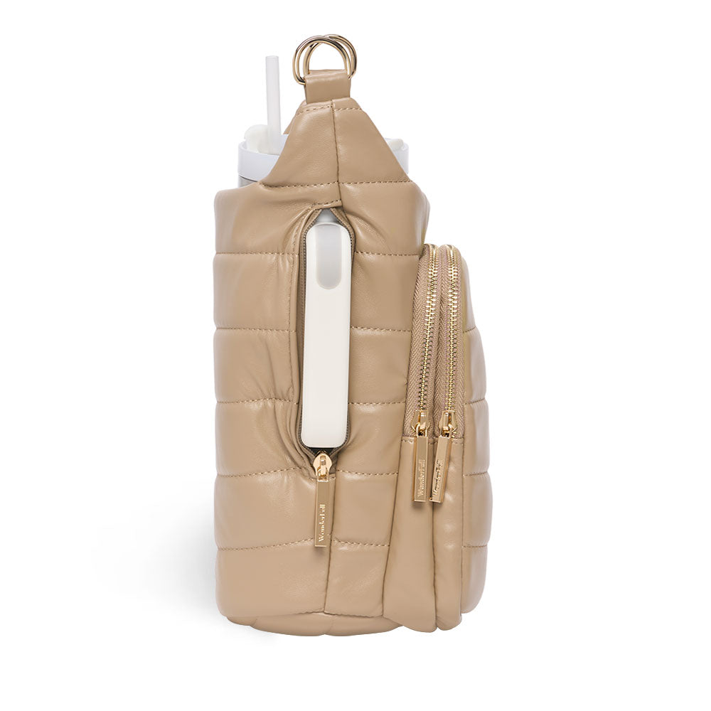 JUNE MARKET: HydroBag® HANDLE®- Taupe Vegan Leather with Strap Bundle by Wanderfull (Ships in 2-3 Weeks)