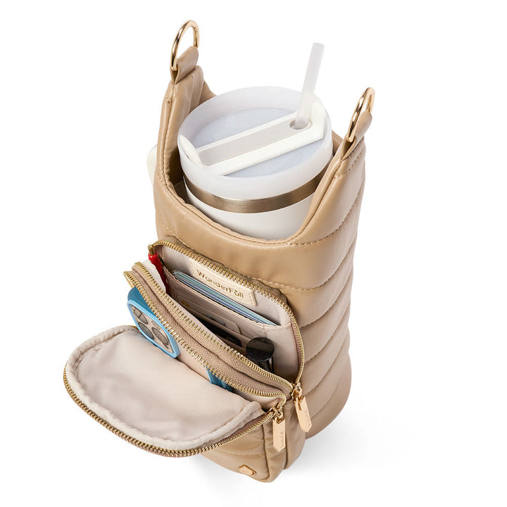 JUNE MARKET: HydroBag® HANDLE®- Taupe Vegan Leather with Strap Bundle by Wanderfull (Ships in 2-3 Weeks)