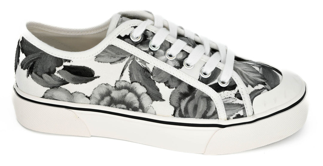 Waiting List Sneakers - Gray Floral by Corkys