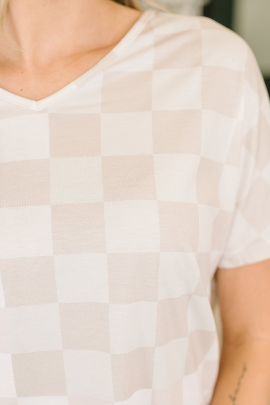 Waiting There for You Checkered Top and Bottom Set - 6/9