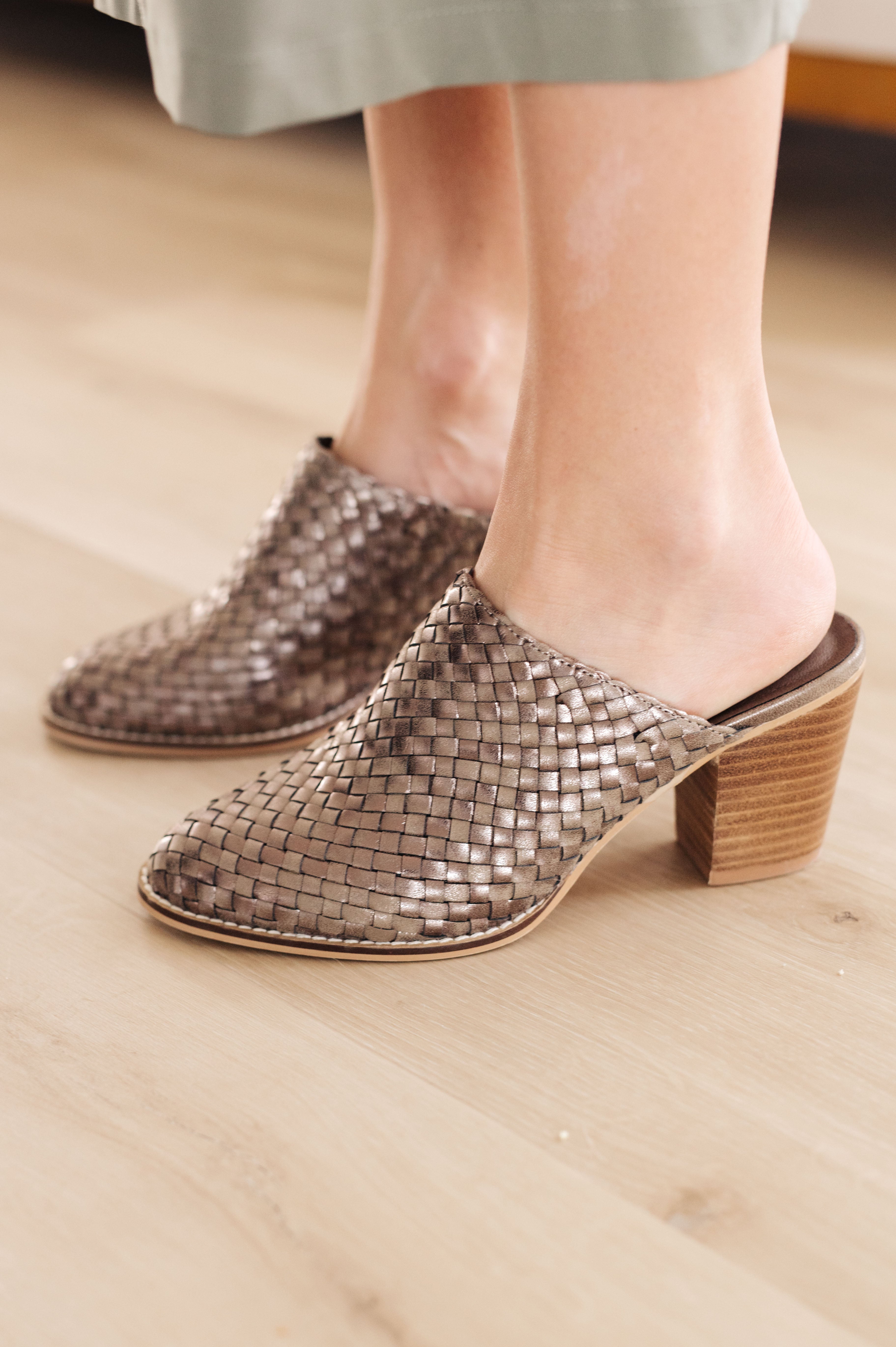 Walk With Me Woven Mules - 1/4