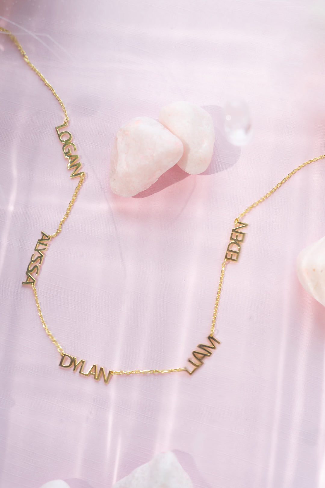 Custom Cherish Multiple Name Necklace - Water Resistant by the Sis Kiss (Ships in 4 Weeks)