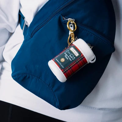 Mini Canister Bag Charm - Royal Stewart by Well-Kept