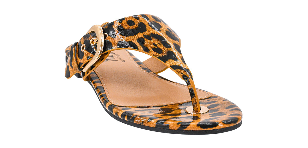 DOORBUSTER: Whats The Gossip Sandal - Leopard by Corkys