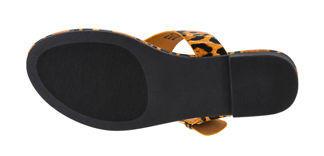 DOORBUSTER: Whats The Gossip Sandal - Leopard by Corkys