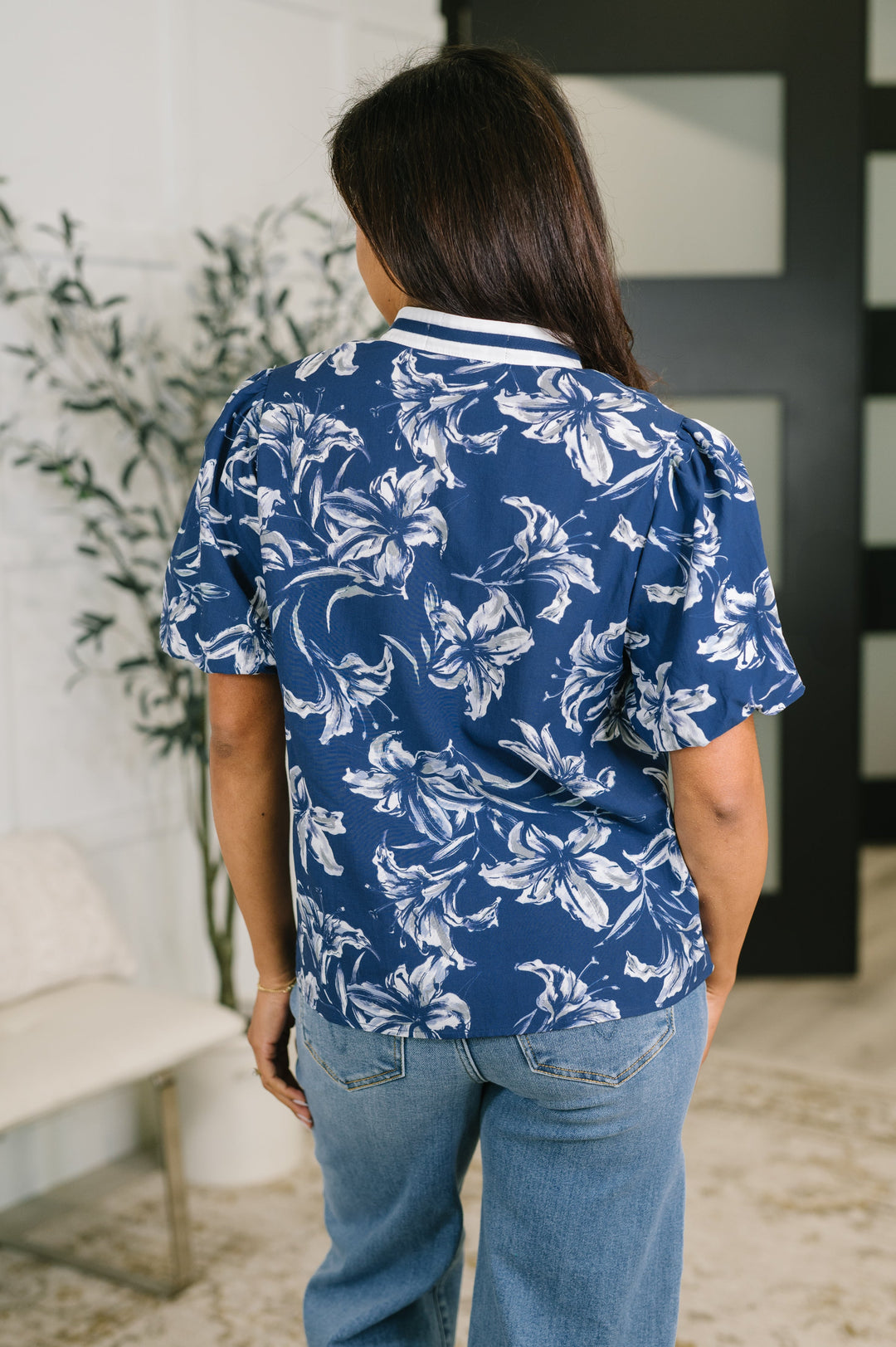 Wheels Are in Motion Puff Sleeve Floral Blouse - 7/21