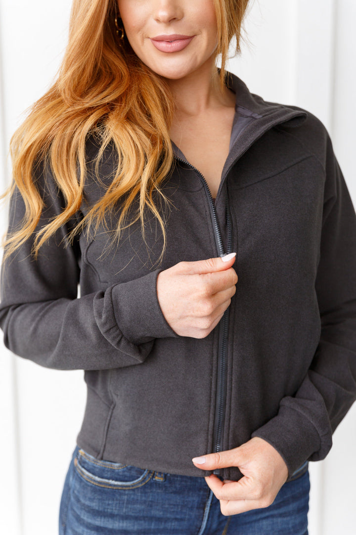 Where Are You Zip Up Jacket in Black - 12/12