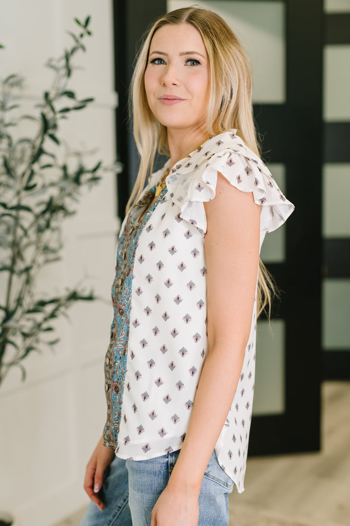 Willow Breeze Short Sleeve Blouse - 5/7